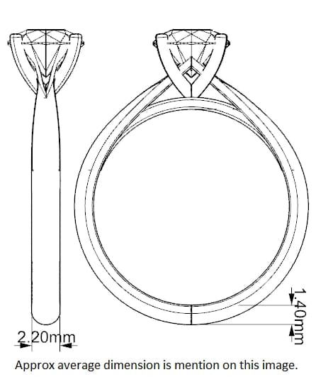 Lab Grown Engagement Ring in White Gold (Round)