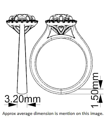 Lab Grown Engagement Ring in White Gold (Round)