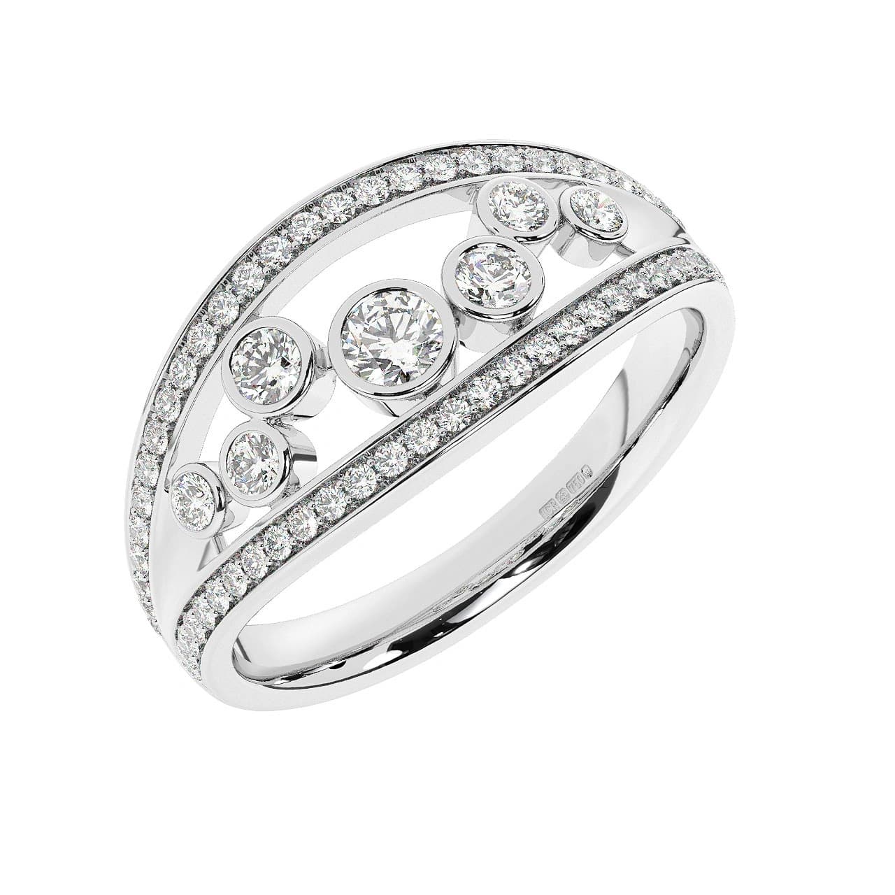 Lab Grown Half Eternity in White Gold