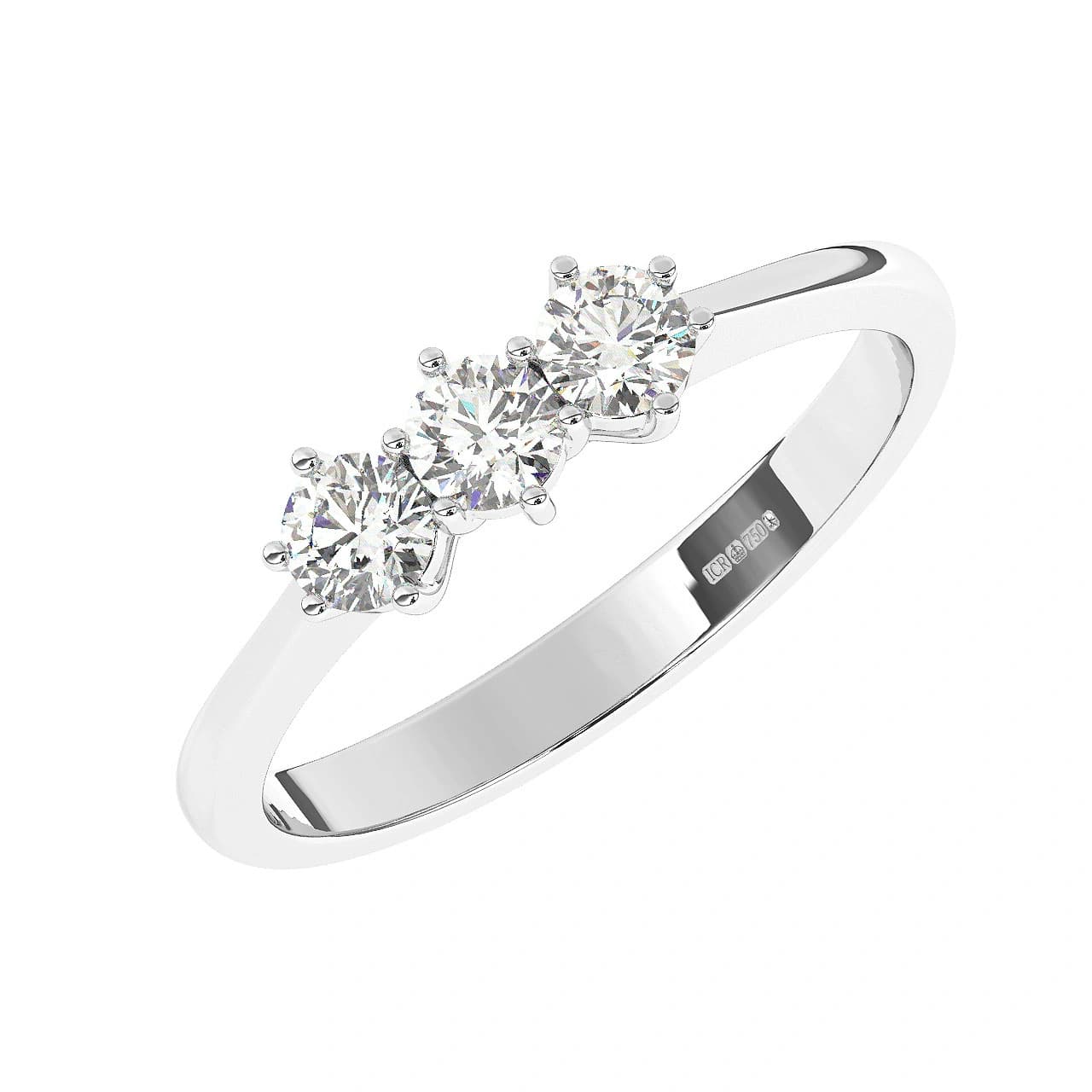 Lab Grown Half Eternity in White Gold