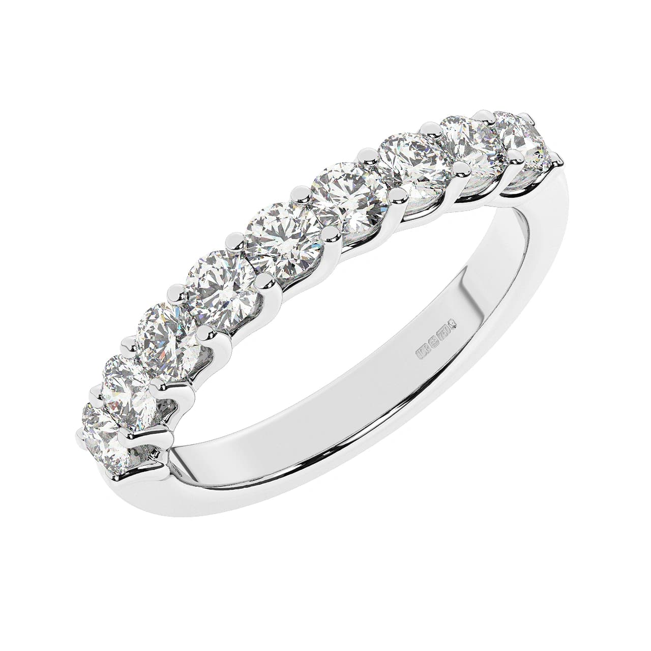 Lab Grown Half Eternity in White Gold
