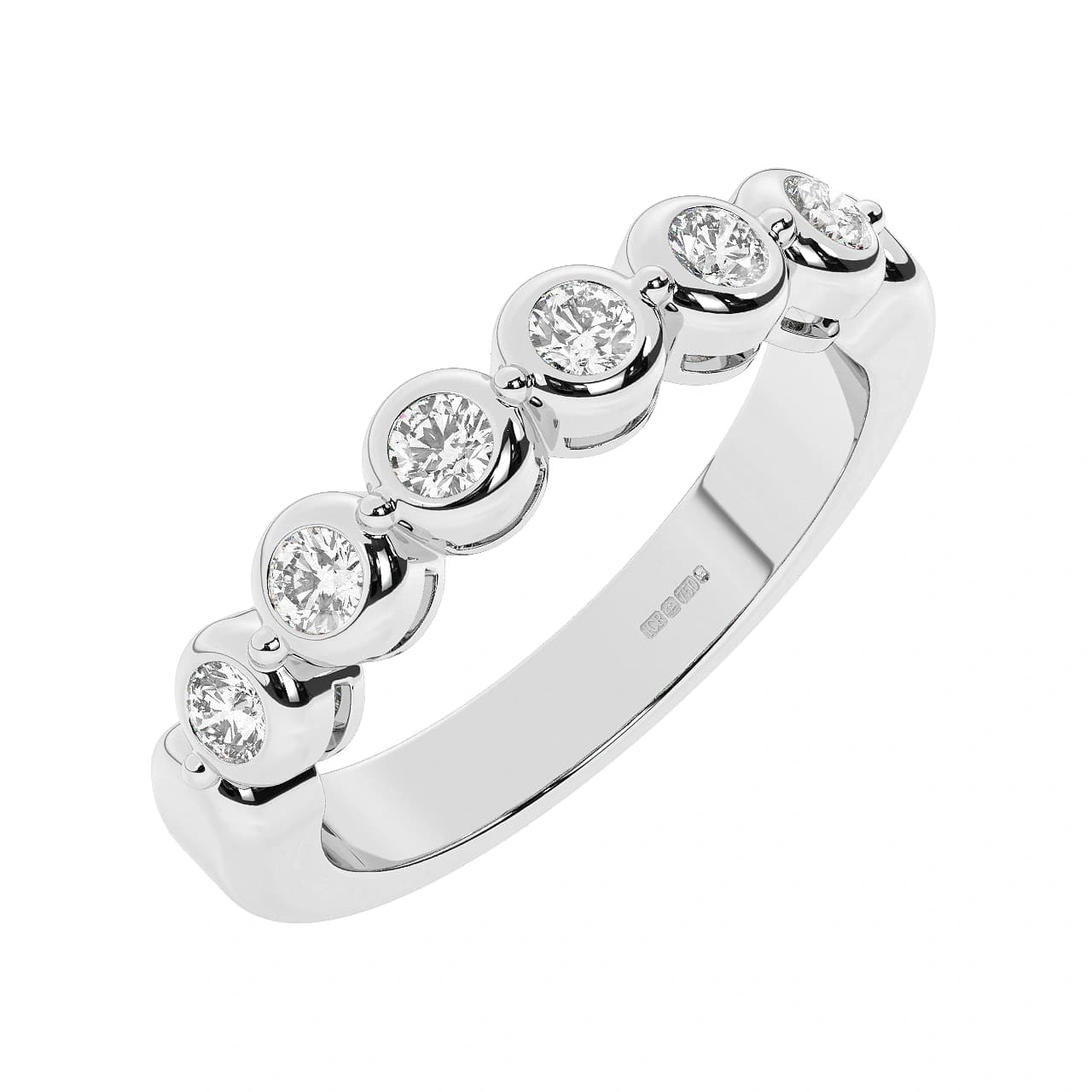 Lab Grown Half Eternity in White Gold